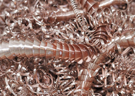 長條狀銅屑壓餅機